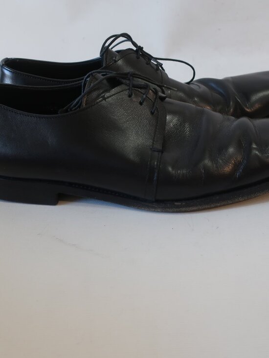 Mens Prada Black Leather Square Toe Oxford Lace Up Shoes 10 1/2 main image 11